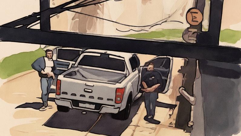 Homem lança uma pedra em direção a policiais (Foto: Reprodução)