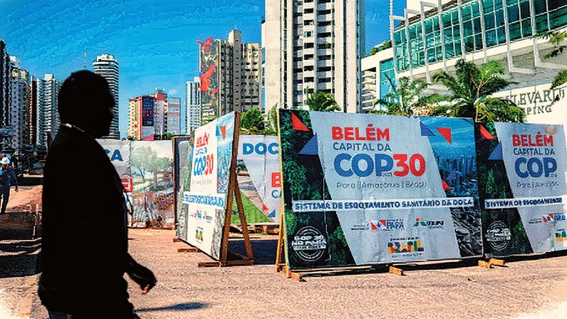 Obras se espalham por Belém a três meses da COP30, com a promessa de que tudo ficará pronto a tempo (Foto: Reprodução)