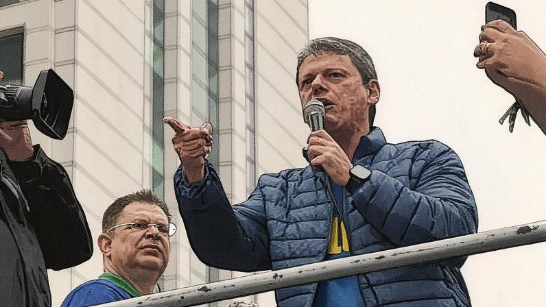 Governador de São Paulo, Tarcísio de Freitas, em evento público (Foto: Reprodução)