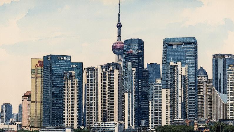 Cidade de Xangai com o horizonte de Lujiazui ao fundo em 13 de março de 2024 (Foto: Reprodução)