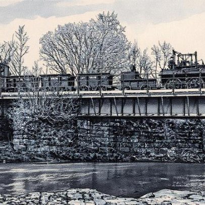 Reencenação da primeira viagem de trem do mundo celebra 200 anos de história ferroviária