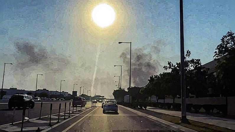 Explosões geram fumaça na capital do Catar, Doha, em 9 de setembro (Foto: Reprodução)
