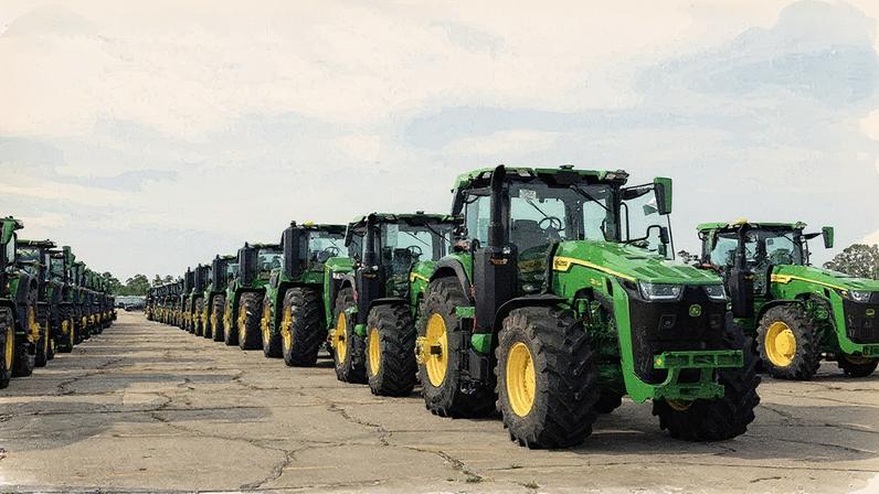 A John Deere espera uma queda de 15% a 20% nas vendas de grandes máquinas agrícolas em 2025, que são sua principal fonte de receita (Foto: Reprodução)