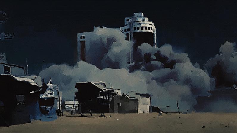 Arranha-céu é derrubado em Gaza (Foto: Reprodução)