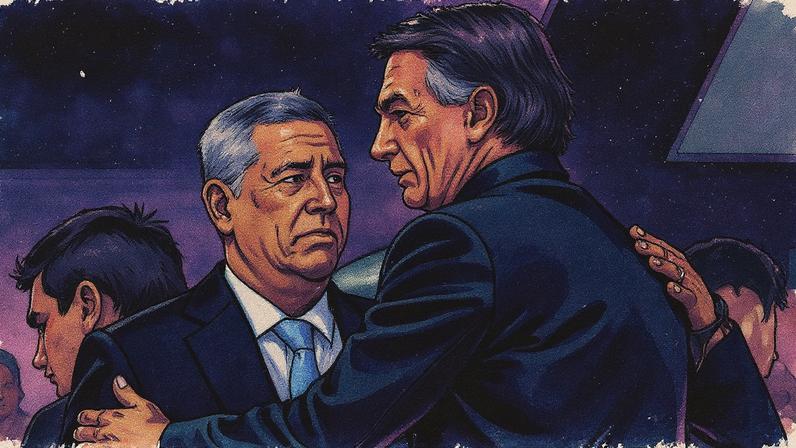 Ex-presidente Jair Bolsonaro ao lado do general Braga Netto (Foto: Reprodução)
