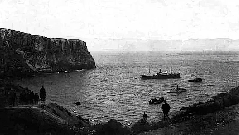 Tropas espanholas durante o desembarco de Alhucemas, em 8 de setembro de 1925 (Foto: Reprodução)