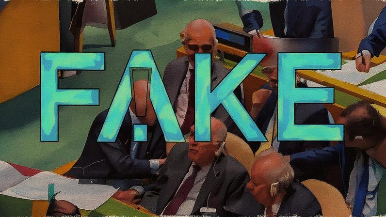 É #FAKE que vídeo mostre Lula distribuindo paçoquinha a chefes de Estado durante reunião na ONU (Foto: Reprodução)