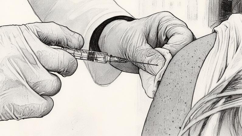 Vacinação em andamento com profissionais de saúde administrando vacinas a pacientes (Foto: Reprodução)