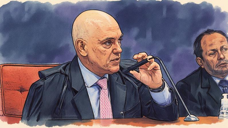 A crítica de Moraes a estadia de Eduardo Bolsonaro nos EUA