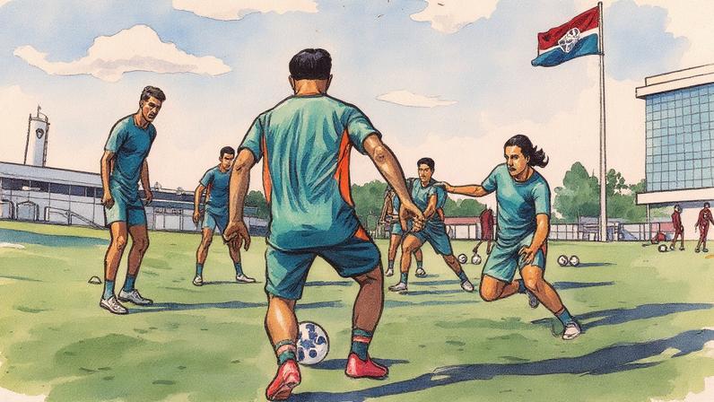 Estrangeiros do Fluminense no primeiro treino com Zubeldía (Foto: Marcelo Gonçalves / Fluminense FC)