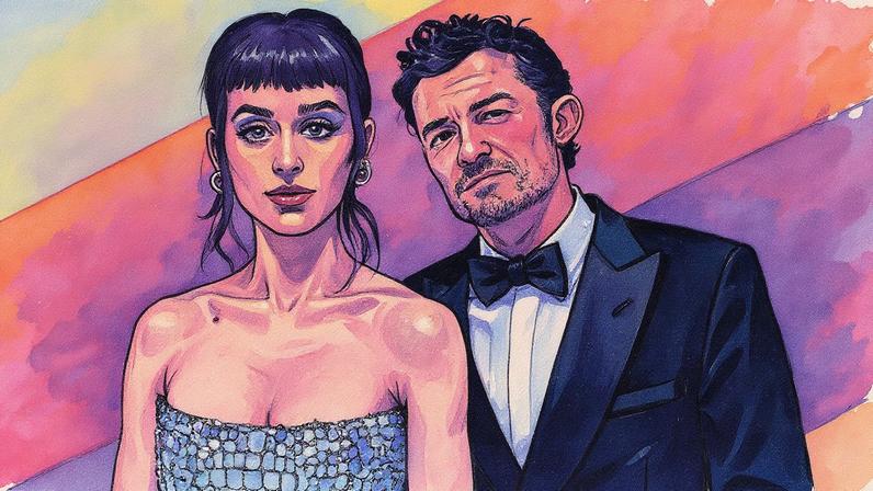 Katy Perry e Orlando Bloom em uma festa após os Oscar, em Beverly Hills, Califórnia (Foto: Reprodução)