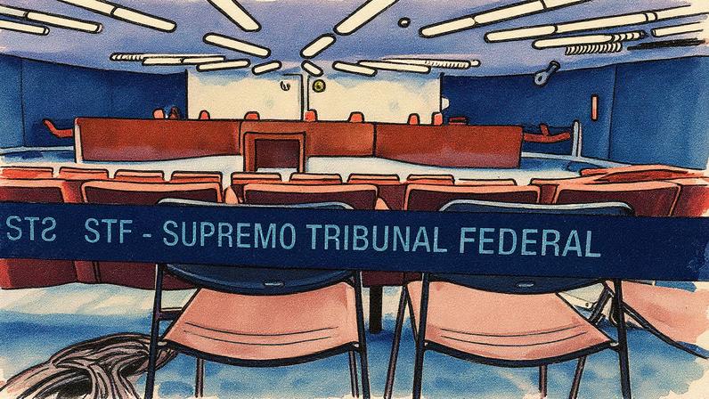 Sala de julgamentos da Primeira Turma do Supremo Tribunal Federal (STF) (Foto: Reprodução)