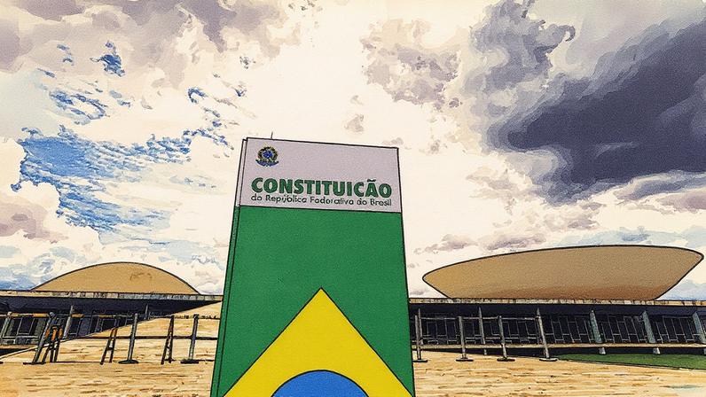 Ato pela democracia em Brasília um ano após o 8 de Janeiro de 2023 (Foto: Reprodução)