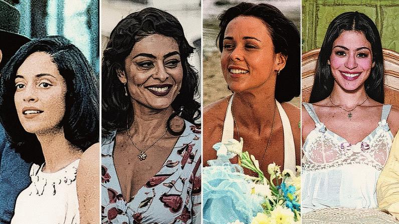 Sônia Braga, Juliana Paes, Giulia Gamm e Carol Castro posam juntas como intérpretes de Dona Flor (Foto: Reprodução)