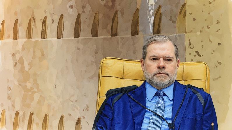Ministro Dias Toffoli durante sessão do STF (Foto: Reprodução)