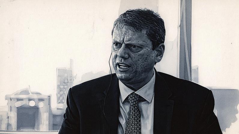 Governador de São Paulo, Tarcísio de Freitas, em evento oficial (Foto: Reprodução)