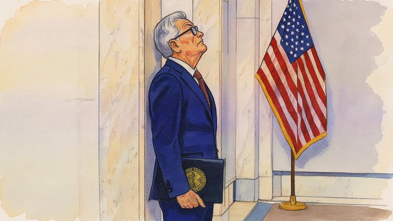 Presidente do Fed, Jerome Powell, se prepara para fazer um pronunciamento em Washington (Foto: Reprodução)