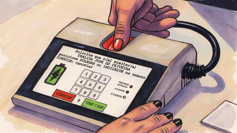 Processo de biometria em zonas eleitorais (Foto: Reprodução)