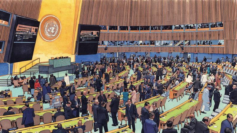 Delegados dos países-membros da ONU participam de sessão de Debates Gerais na Assembleia Geral (Foto: Reprodução)