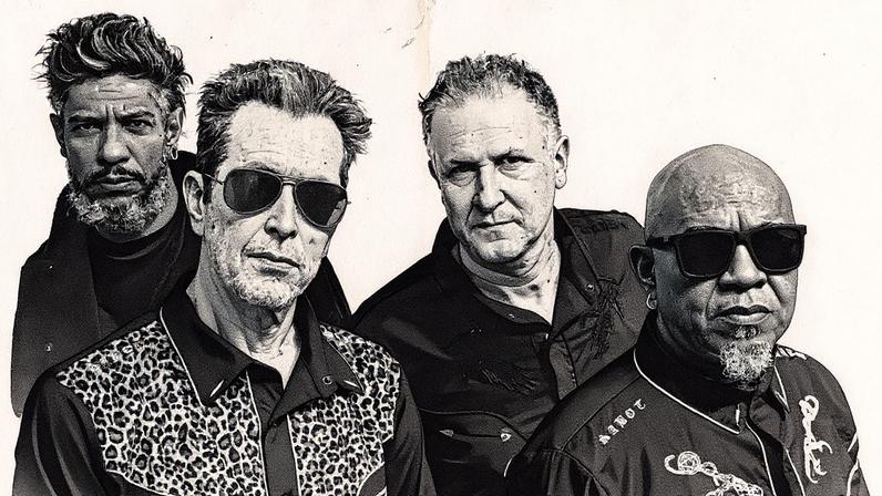 Quarteto da banda Plebe Rude posando para foto (Foto: Reprodução)