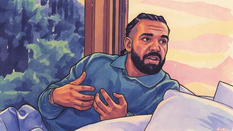 Drake se juntou a Bobbi Althoff para o segundo episódio do podcast 'Not This Again' na terça-feira, 2 de setembro (Foto: Reprodução)