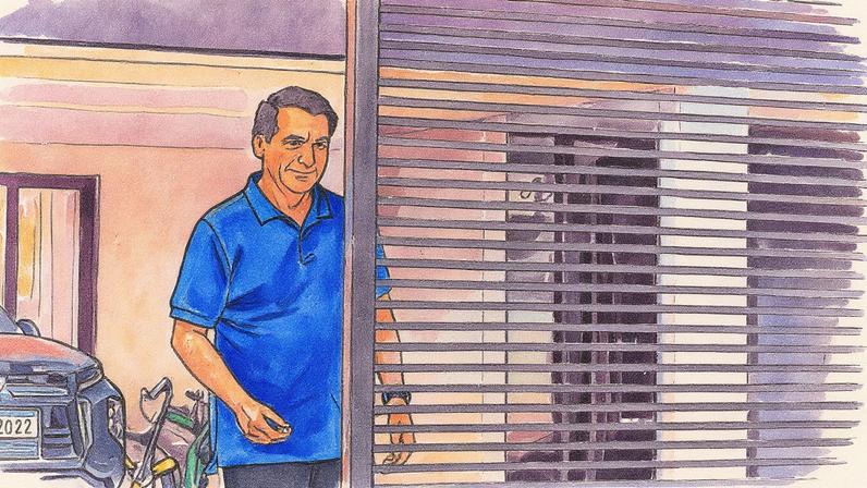 Ex-presidente Jair Bolsonaro em sua casa, onde está em prisão domiciliar (Foto: Reprodução)