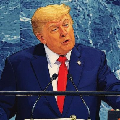 Trump alega sabotagem após problemas em escada rolante e teleprompter durante evento