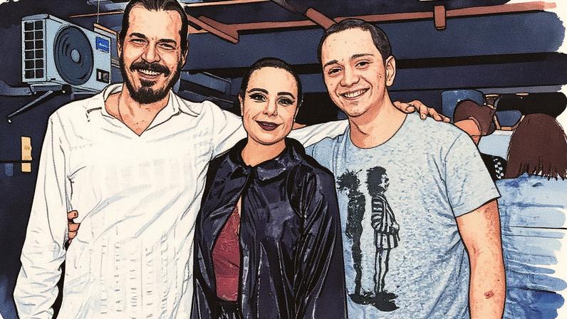 Pablo Kaschner, Vanessa Gerbelli e Tito Gerbelli posam para a foto (Foto: Reprodução)