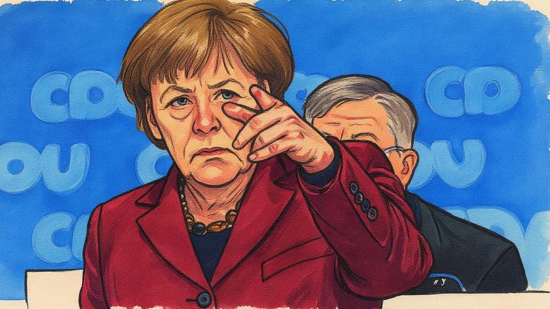 Angela Merkel durante o congresso federal anual da CDU em Karlsruhe, Alemanha, em 15 de dezembro de 2015 (Foto: Reprodução)