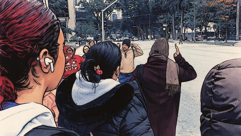 Registro de dia frio em São Paulo (Foto: Reprodução)