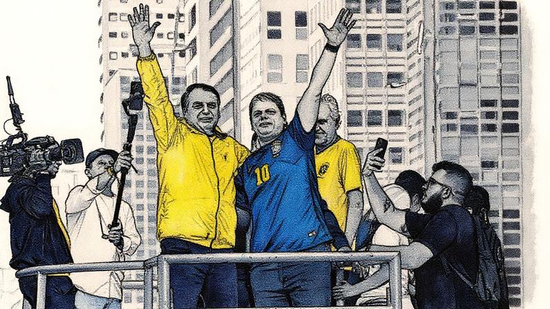 Governador Tarcísio de Freitas participa de ato pró-anistia convocado por Jair Bolsonaro em São Paulo (Foto: Reprodução)