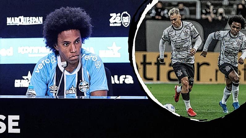 Willian foi apresentado pelo Grêmio em evento oficial (Foto: Reprodução)