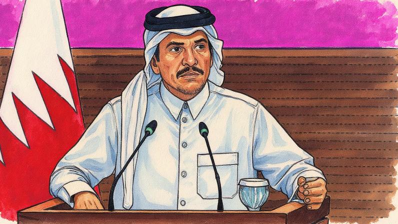 Primeiro-ministro do Catar, Mohammed bin Abdulrahman al-Thani, durante evento em 9 de setembro de 2025 (Foto: Reprodução)