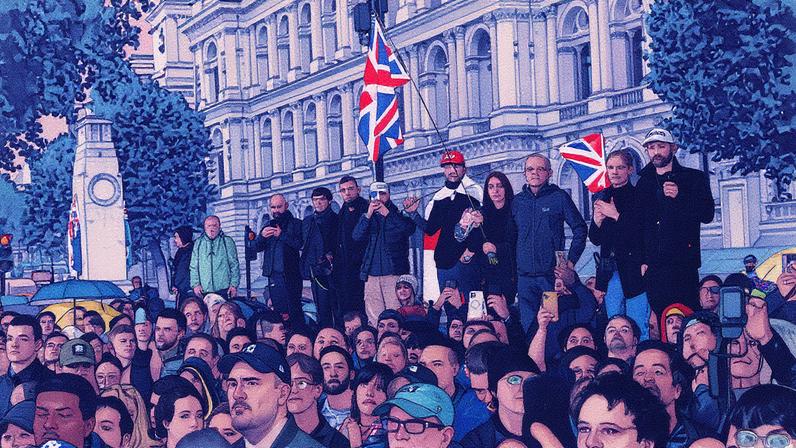 Pessoas participam de vigília em homenagem ao influenciador Charlie Kirk, em Londres (Foto: Reprodução)