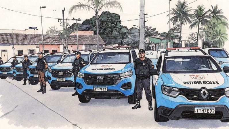 Novas viaturas entregues a batalhões das zonas Norte e Oeste (Foto: Reprodução)