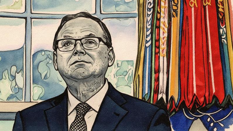 Diretor do Conselho Econômico Nacional da Casa Branca, Kevin Hassett, em evento (Foto: Reprodução)