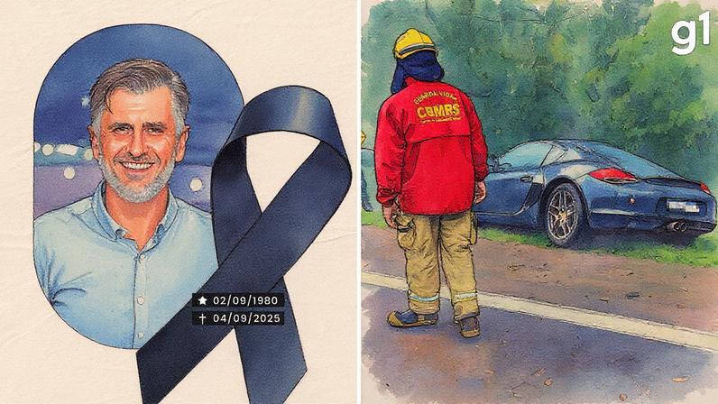 Motorista de 45 anos morreu duas horas após comprar um Porsche no Rio Grande do Sul (Foto: Reprodução)