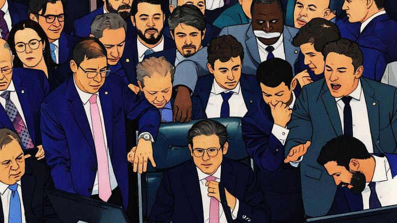 Presidente da Câmara reabre os trabalhos após motim e ocupação (Foto: Reprodução)