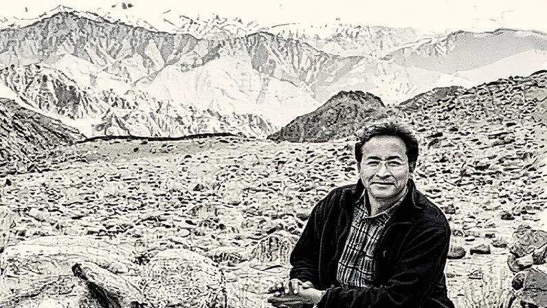 Sonam Wangchuk in Ladakh, which sits in the Himalayas and has been under the control of the central government since 2019. Photograph: Stefan Walter/Rolex Awards