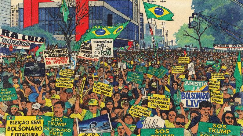 Manifestação do 7 de Setembro organizada por bolsonaristas na avenida Paulista em São Paulo (Foto: Reprodução)