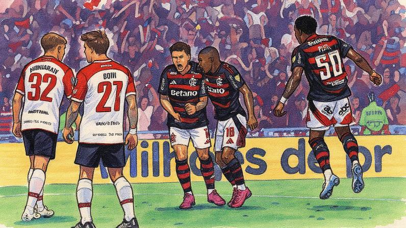 Flamengo vence Estudiantes pelo jogo de ida das quartas da Libertadores (Foto: Reprodução)