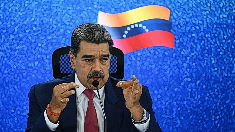 Maduro speaks during a press conference in Caracas, on 15 September. Photograph: Federico Parra/AFP/Getty Images