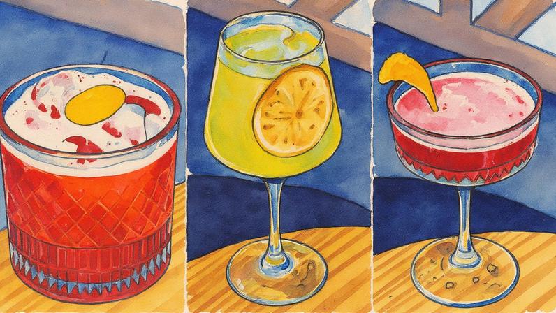 Novos drinques apresentados em um bar (Foto: Reprodução)