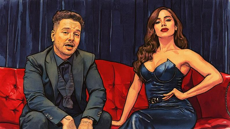 J Balvin e Anitta posam juntos para a foto (Foto: Reprodução)