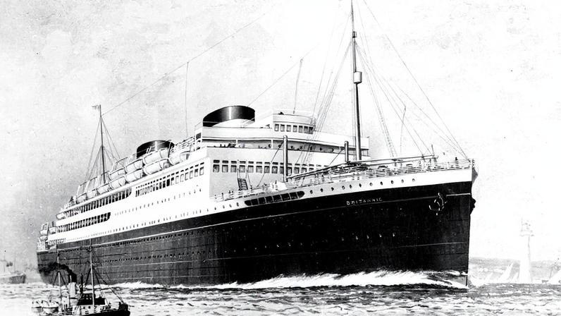 O HMHS Britannic antes de afundar em 1916 (Foto: Reprodução)
