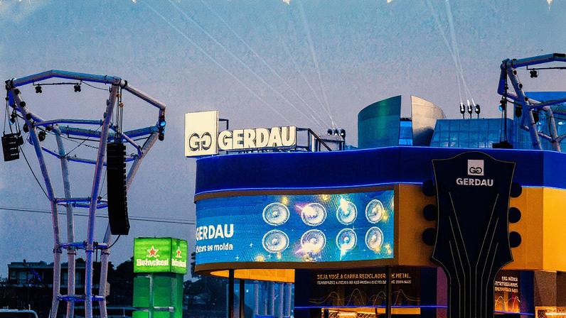 Gerdau se apresenta no The Town, com imagem editada por inteligência artificial (Foto: Reprodução)