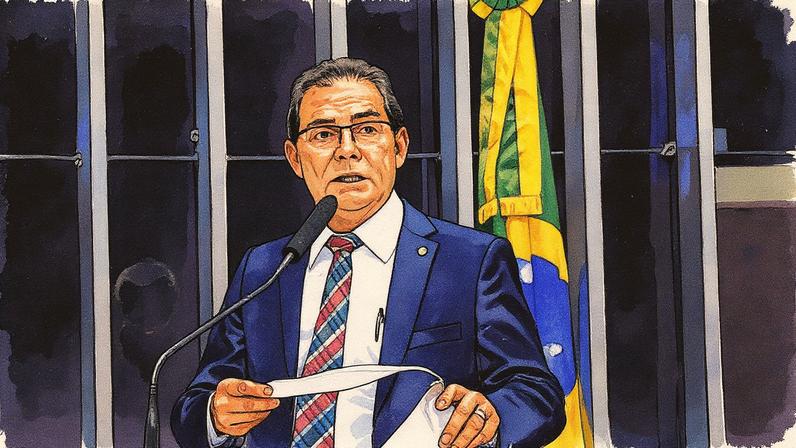 Deputado discursa na Câmara dos Deputados (Foto: Reprodução)