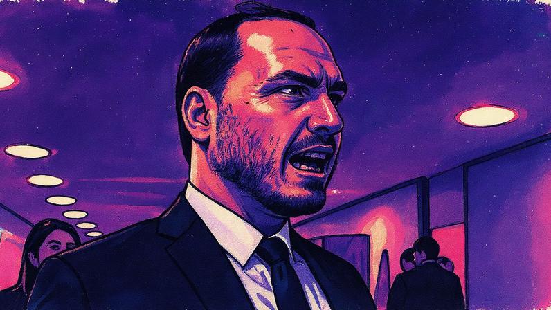 Vereador Carlos Bolsonaro em evento político (Foto: Reprodução)