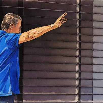 Bolsonaro é visto com olhar perdido por interlocutor em novo blog político