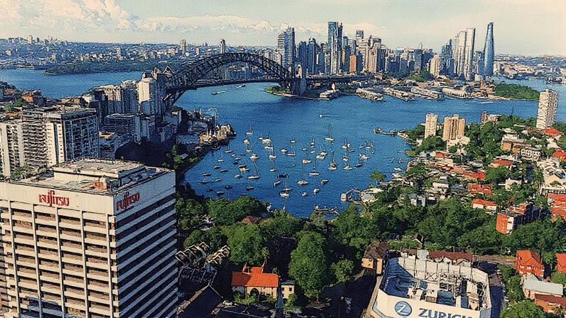Vista do Sydney Harbour e do horizonte do distrito central de negócios (CBD) em Sydney, Austrália (Foto: Reprodução)